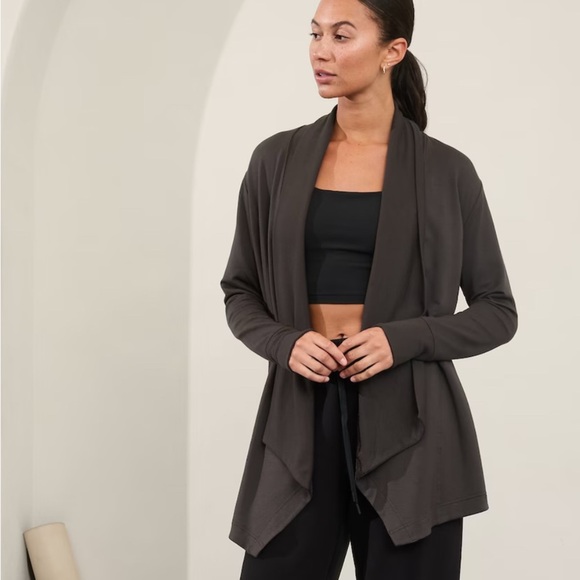 Athleta Dark Gray Open Cardigan - Picture 1 of 12